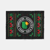 Couverture Polaire Dumpster Fire Resnse Team Ugly Christmas Sweater X (Devant (Horizontal))