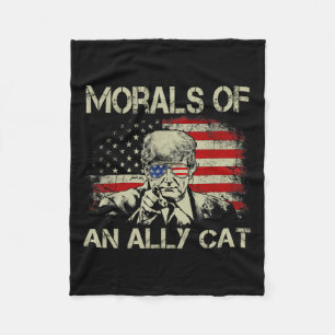 Couverture Polaire D'Un Chat Allié Drôle Trump 2024