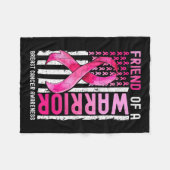 Couverture Polaire D'Un Guerrier Cancer Du Sein Usa Drapeau Sensibili (Devant (Horizontal))