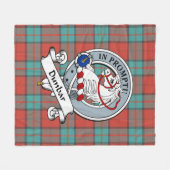 Couverture Polaire Dunbar Ancien Clan Badge Tartan Plaid (Devant (Horizontal))