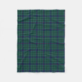 Couverture Polaire Duncan Clan Green et Royal Blue Tartan (Devant)
