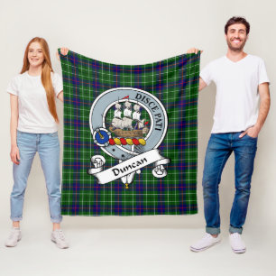 Couverture Polaire Duncan Moderne Clan Badge Tartan Plaid