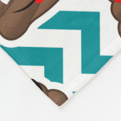 Couverture Polaire Dunette folle Emojis Teal modelé (Coin)