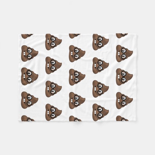 Couverture Polaire Dunette nerd Emoji en verre (Devant (Horizontal))