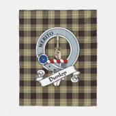 Couverture Polaire Dunlop Chasse Clan Badge Tartan Plaid (Devant)