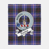 Couverture Polaire Dunlop Moderne Clan Badge Tartan Plaid (Devant)