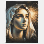 Couverture Polaire Dur Pastel Dessin Belle Vierge Marie (Devant)