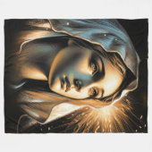 Couverture Polaire Dur Pastel Dessin Belle Vierge Marie (Devant (Horizontal))