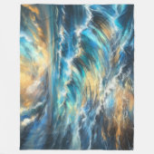 Couverture Polaire Dur Pastel Dessin Vagues Stormy (Devant)