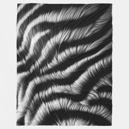 Couverture Polaire Dur Pastel Zebra en noir (Devant)
