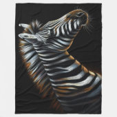 Couverture Polaire Dur Pastel Zebra en noir (Devant)
