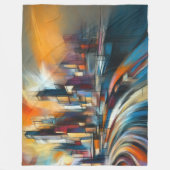 Couverture Polaire Dur Pastels Dessin Abstrait Moderne Cityscape (Devant)