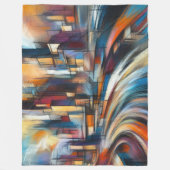 Couverture Polaire Dur Pastels Dessin Abstrait Moderne Cityscape (Devant)