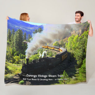 Couverture Polaire Durango Vintage Steam Train - Ajouter un nom