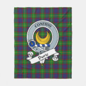 Couverture Polaire Durie Clan Badge Tartan Plaid (Devant)