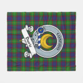 Couverture Polaire Durie Clan Badge Tartan Plaid (Devant (Horizontal))