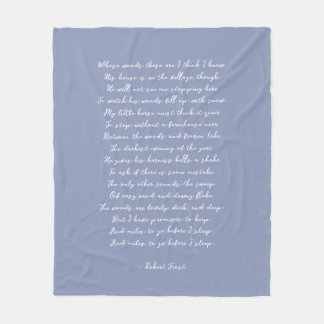 Couverture Polaire Dusty Blue Custom Poem Song Lyric Quote 
