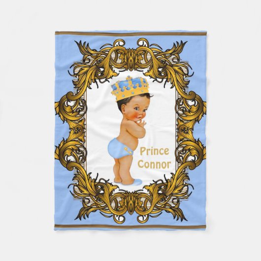 Couverture Polaire Dusty Blue Royal Prince Personnalisé (Devant)