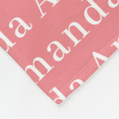 Couverture Polaire Dusty rose Simple Personnalisé Nom du bébé (Coin)