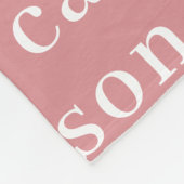 Couverture Polaire Dusty rose Simple Personnalisé Nom Répétant (Coin)