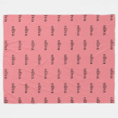 Couverture Polaire Dusty rose Simple Personnalisé Nom Répétant (Devant (Horizontal))