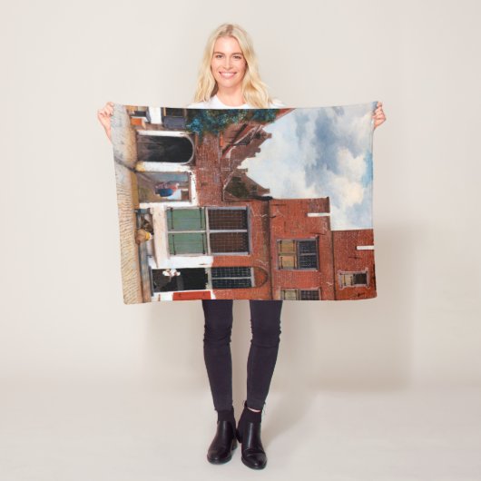 Couverture Polaire Dutch Alley, Johannes Vermeer (En situation)