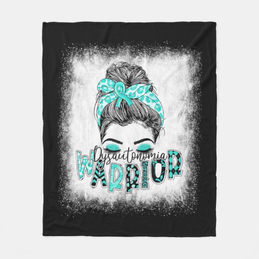 Couverture Polaire Dysautonomia Bleached Warriia Messy Bun Turquoise (Devant)