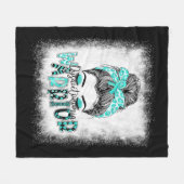 Couverture Polaire Dysautonomia Bleached Warriia Messy Bun Turquoise (Devant (Horizontal))