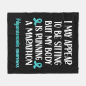 Couverture Polaire Dysautonomia POTS Turquoise Ribbon Autonome Dysfu (Devant (Horizontal))