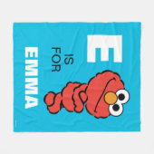 Couverture Polaire E est pour Elmo | Ajouter Votre Nom (Devant (Horizontal))