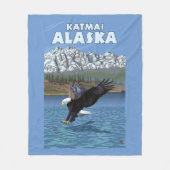 Couverture Polaire Eagle chauve plongeant - Katmai, Alaska (Devant)