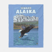 Couverture Polaire Eagle chauve plongeant - Seward, Alaska (Devant)