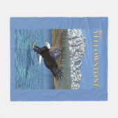 Couverture Polaire Eagle chauve plongeant - Yellowstone occidental, (Devant (Horizontal))
