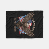 Couverture Polaire Eagle Flag 250 Years 1776-2026 250th Birthday  (Devant (Horizontal))