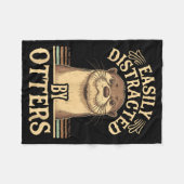 Couverture Polaire Easily Distracted By Otters Funny Otters Lovers Jo (Devant (Horizontal))