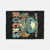 Couverture Polaire Easily Distracted By Rocks Geology Geologist Colle (Devant (Horizontal))