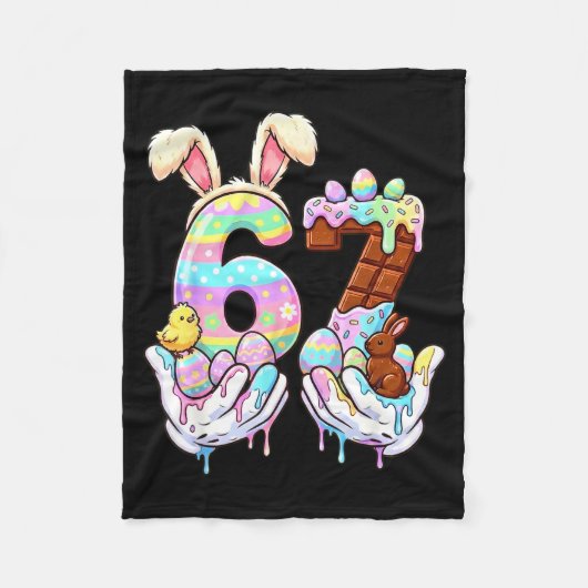 Couverture Polaire Easter 67 Six Seven Funny Gen Alpha Meme Drip Boys (Devant)