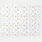Couverture Polaire Easter Bunny Fleece Blanket (Devant (Horizontal))