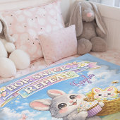 Couverture Polaire Easter Bunny Hop Snack Repeat Pastel