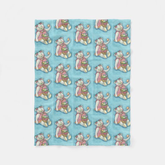 COUVERTURE POLAIRE EASTER EGG TEDDDY BEAR FLEECE BLANKET SM (Devant)