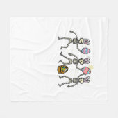 Couverture Polaire Easter Skeletons Dancing Eggs Funny Bones Men Wome (Devant (Horizontal))