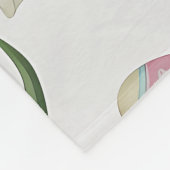 Couverture Polaire Easter Whimsy – Seamless Bunny & Lily Pattern (Coin)