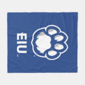 Couverture Polaire Eastern Illinois Panthers Empreinte de patte & EIU (Devant (Horizontal))