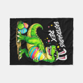 Couverture Polaire Eastersaurus Rex Drôle Dinosaure Pâques T Rex Lapi (Devant (Horizontal))
