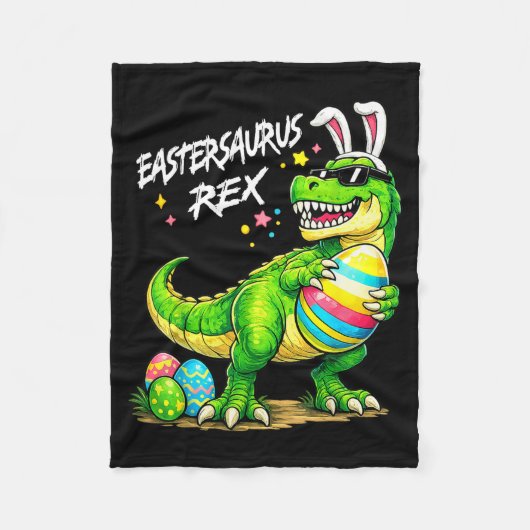 Couverture Polaire Eastersaurus Rex Drôle Dinosaure Pâques T Rex Lapi (Devant)
