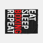 Couverture Polaire Eat Sleep Boxing Répéter Funny Boxer Shirt (Devant (Horizontal))