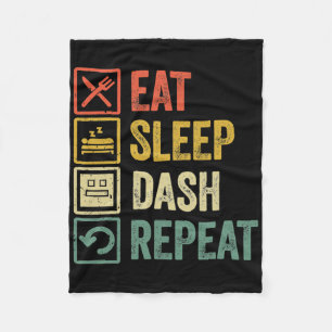 Couverture Polaire Eat Sleep Dash Répéter Video Game Géométrie Vidéo