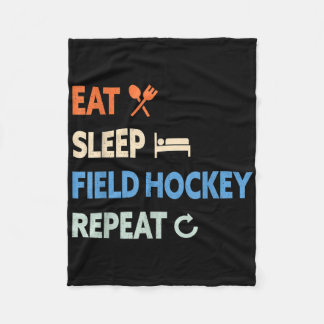 Couverture Polaire Eat Sleep Field Hockey Repeat _1