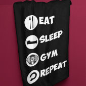 Couverture Polaire Eat Sleep Gym Icône de répétition