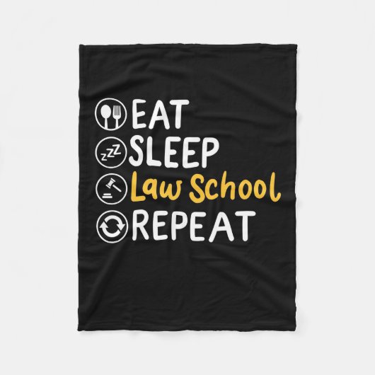 Couverture Polaire Eat Sleep Law School Repeat (Devant)